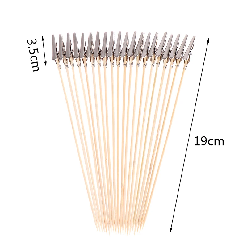 AliExpress 20Pcs Wood And Metal Painting Stand Alligator Clip Stick Modeling Tool for Airbrush Model Part, view 6