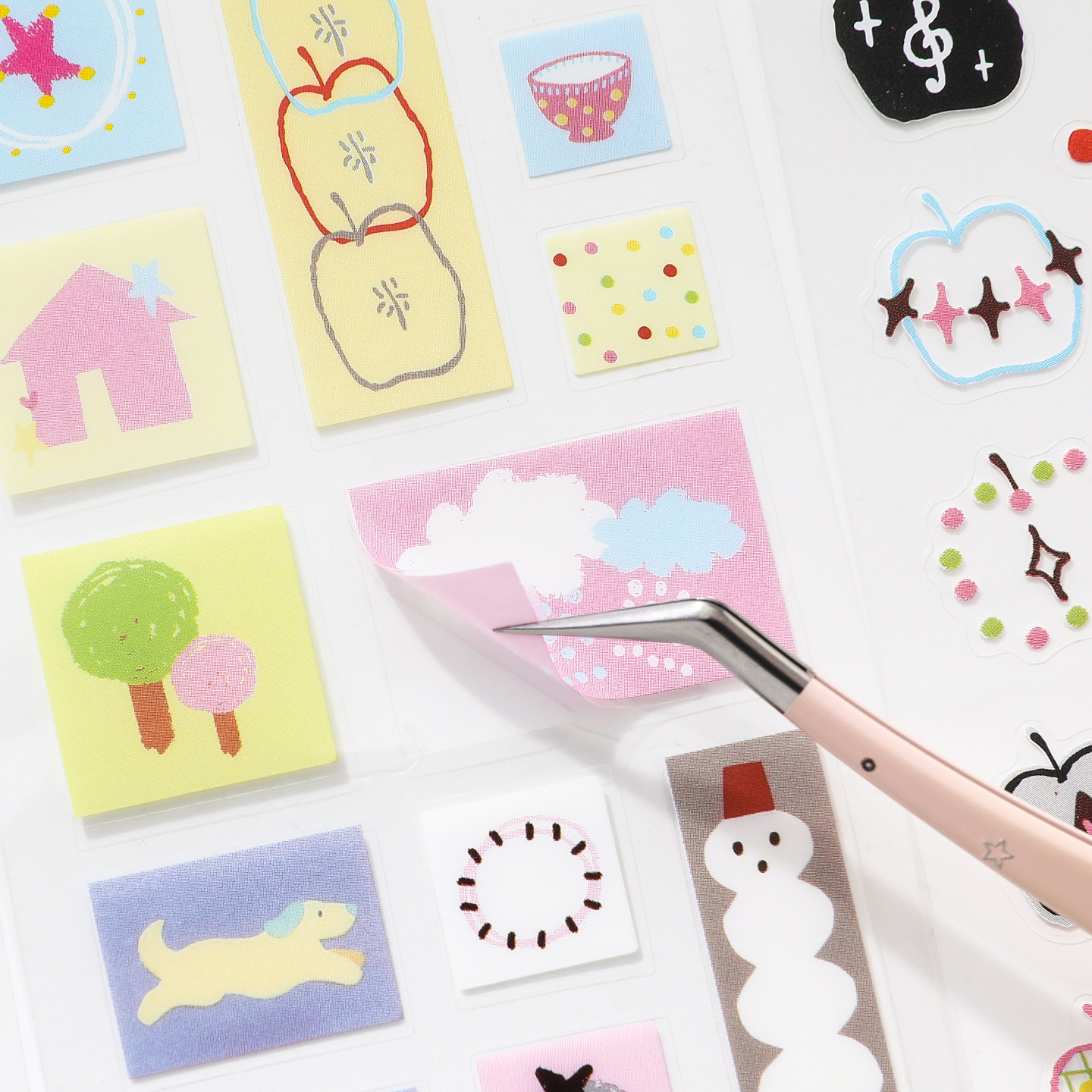AliExpress 20sheets Moment Collection Kawaii Ins Small Element Label PET Die cut Sticker Book DIY Scrapbook Creative Aesthetics Stationery, view 5