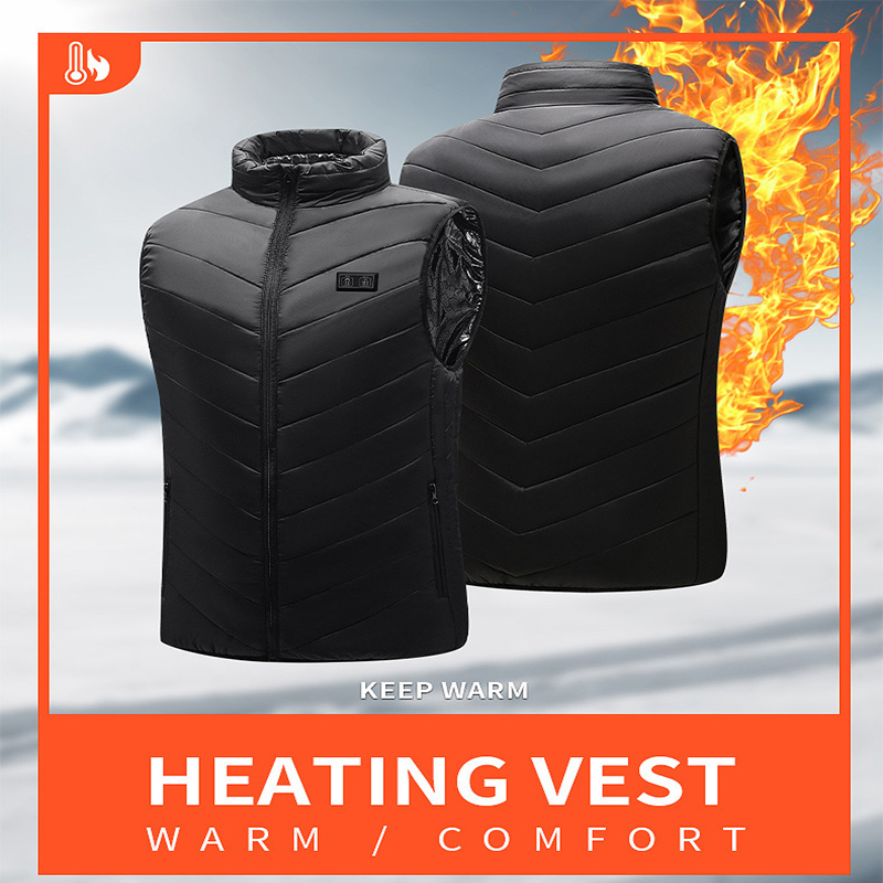 AliExpress 21 Heated Vest Zones Electric Heated Jackets Men Women Sportswear Heated Coat Graphene Heat Coat USB Heating Jacket For Camping, view 3