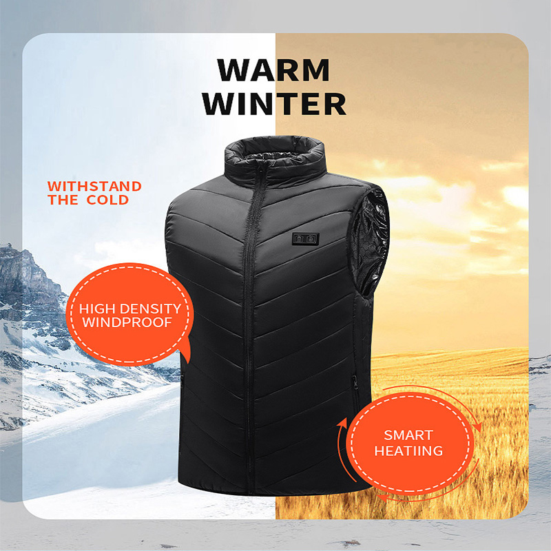 AliExpress 21 Heated Vest Zones Electric Heated Jackets Men Women Sportswear Heated Coat Graphene Heat Coat USB Heating Jacket For Camping, view 4