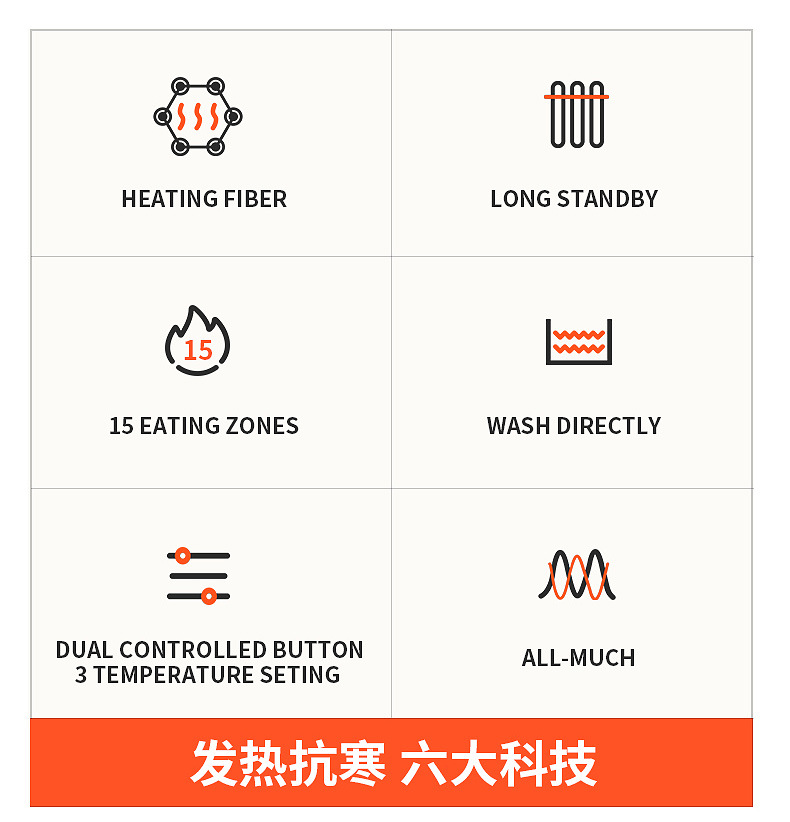 AliExpress 21 Heated Vest Zones Electric Heated Jackets Men Women Sportswear Heated Coat Graphene Heat Coat USB Heating Jacket For Camping, view 6