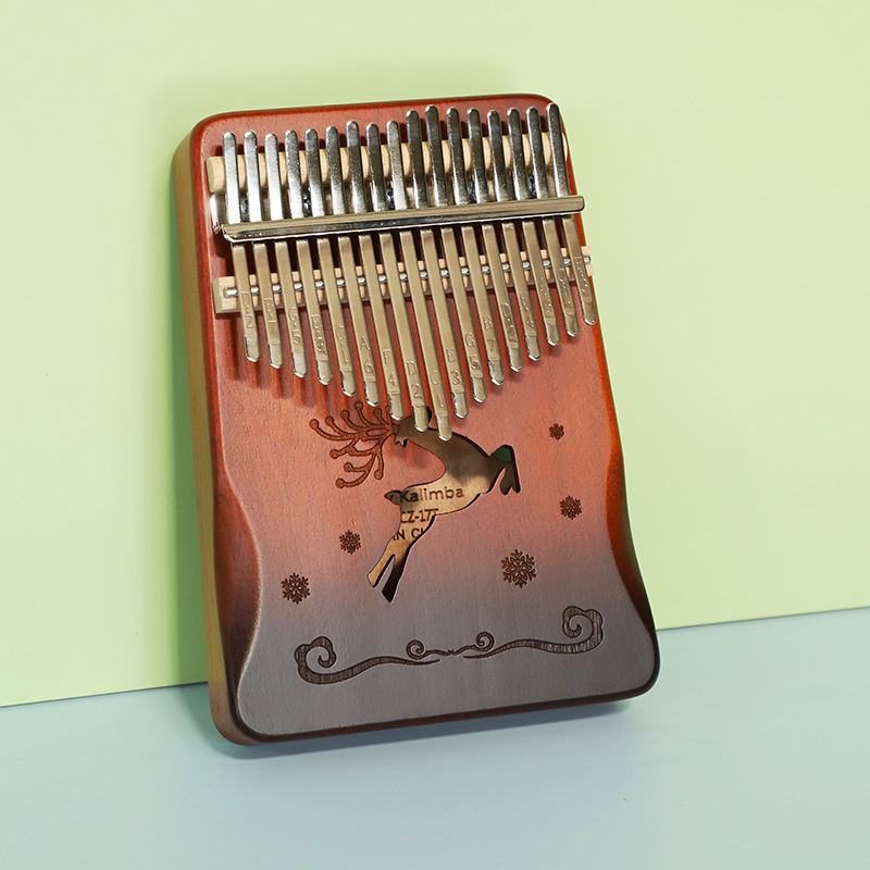 AliExpress 21 Key Mahogany Kalimba 17 Key Thumb Piano Portable Finger Piano for Beginner Mbira Gifts for Adults/Kids, view 4