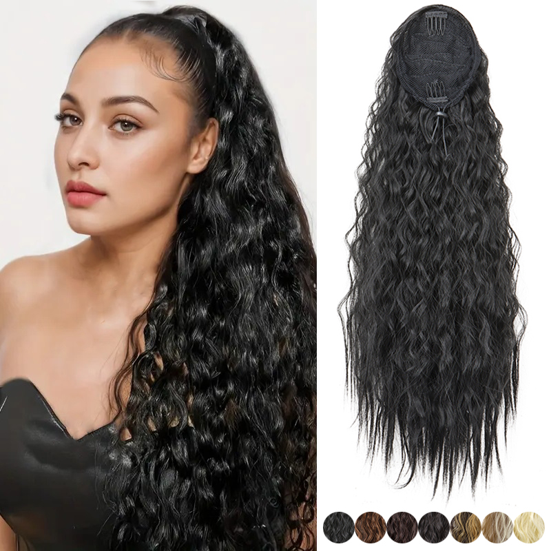 AliExpress 22 Inch Curly Drawstring Ponytail Extension