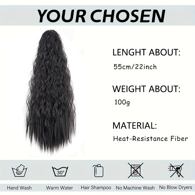 AliExpress 22 Inch Curly Drawstring Ponytail Extension, view 3