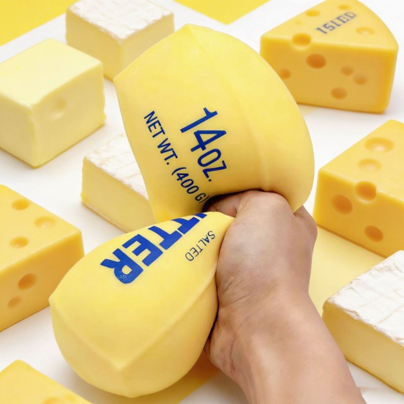 AliExpress 23cm Large Butter Stick Soft Toy with Slow Rebound for Decompression Squeezing Toy for Pressure Release Hand Relaxation Gift Toy, view 5