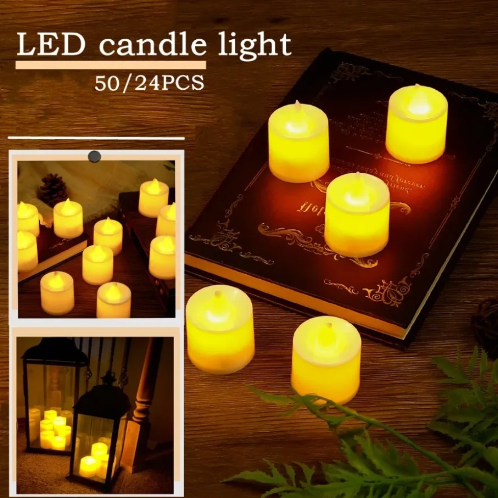 AliExpress Flameless LED Tealight Candles (24-Pack, 50-Pack), view 2