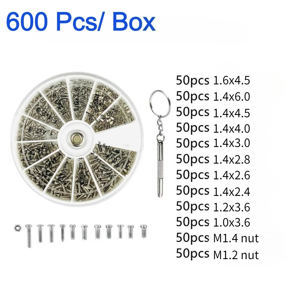 AliExpress 240-Piece Eyeglass Repair Screws and Nuts Kit, view 6