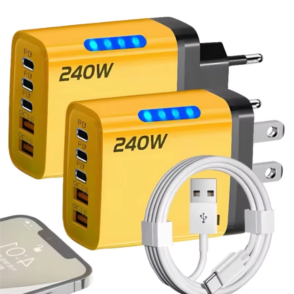 AliExpress 240W 5-Port GaN Fast Charger with LED Light