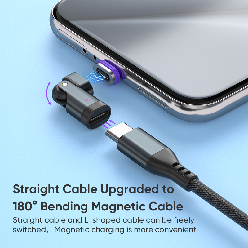 AliExpress 240W Magnetic USB-C Fast Charging Adapter - Type-C Female Converter Cable For MacBook/Xiaomi, view 2