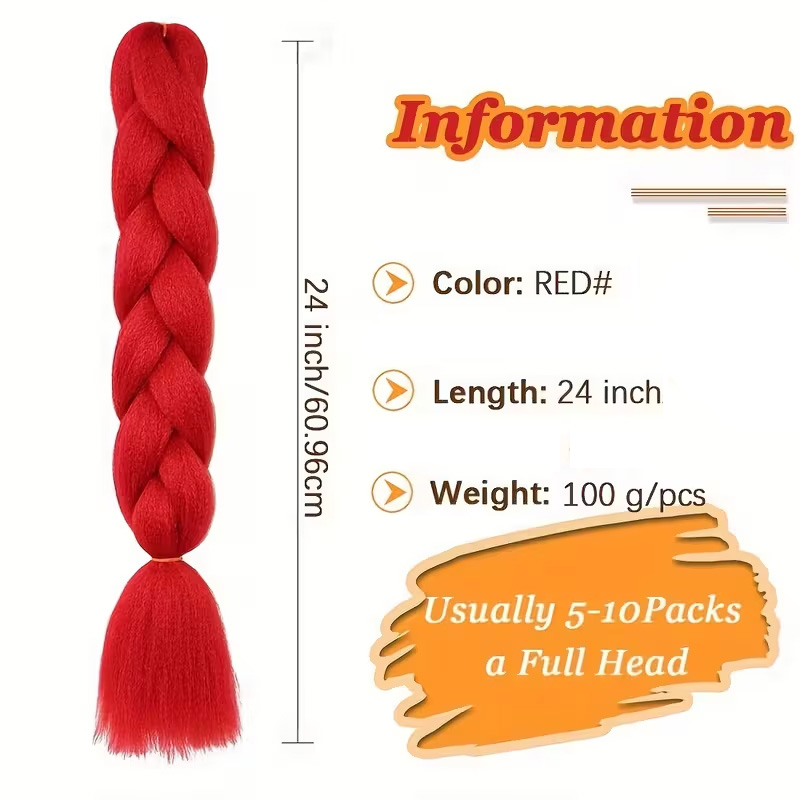 AliExpress 24Inch Synthetic Long Box Jumbo Braiding Hair Extensions Yaki Straight Texture for Women Dreadlocks, view 3