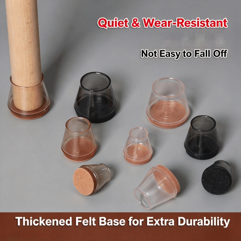 AliExpress 24Pcs Silicone Furniture Leg Caps, Clear Floor Protector Pads, Anti-Scratch Noise Reduction Chair Leg Covers for Hardwood Floors