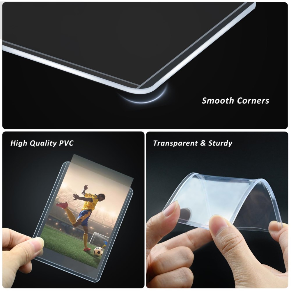 AliExpress 25-100pcs 3" x 4" Hard Card Sleeve Clear Anti Scratch Protector For TCG Game Trading Card Baseball Sports Card Protect Toploader, view 4
