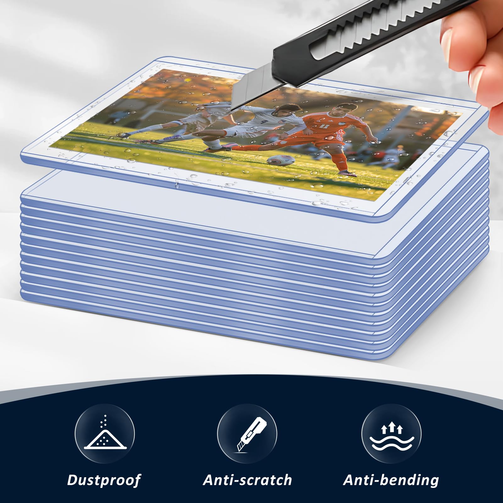 AliExpress 25-100pcs 3" x 4" Hard Card Sleeve Clear Anti Scratch Protector For TCG Game Trading Card Baseball Sports Card Protect Toploader, view 6