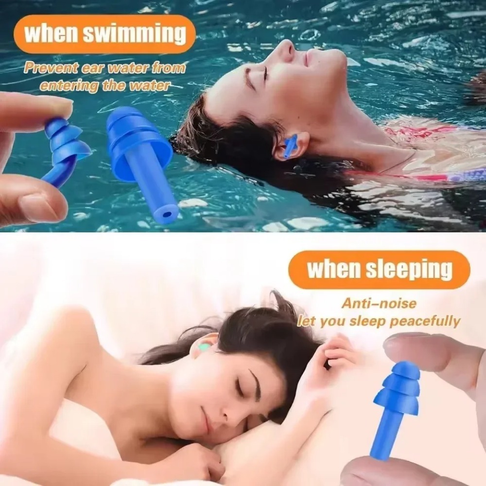 AliExpress Reusable Silicone Sleeping Earplugs with Case, view 3
