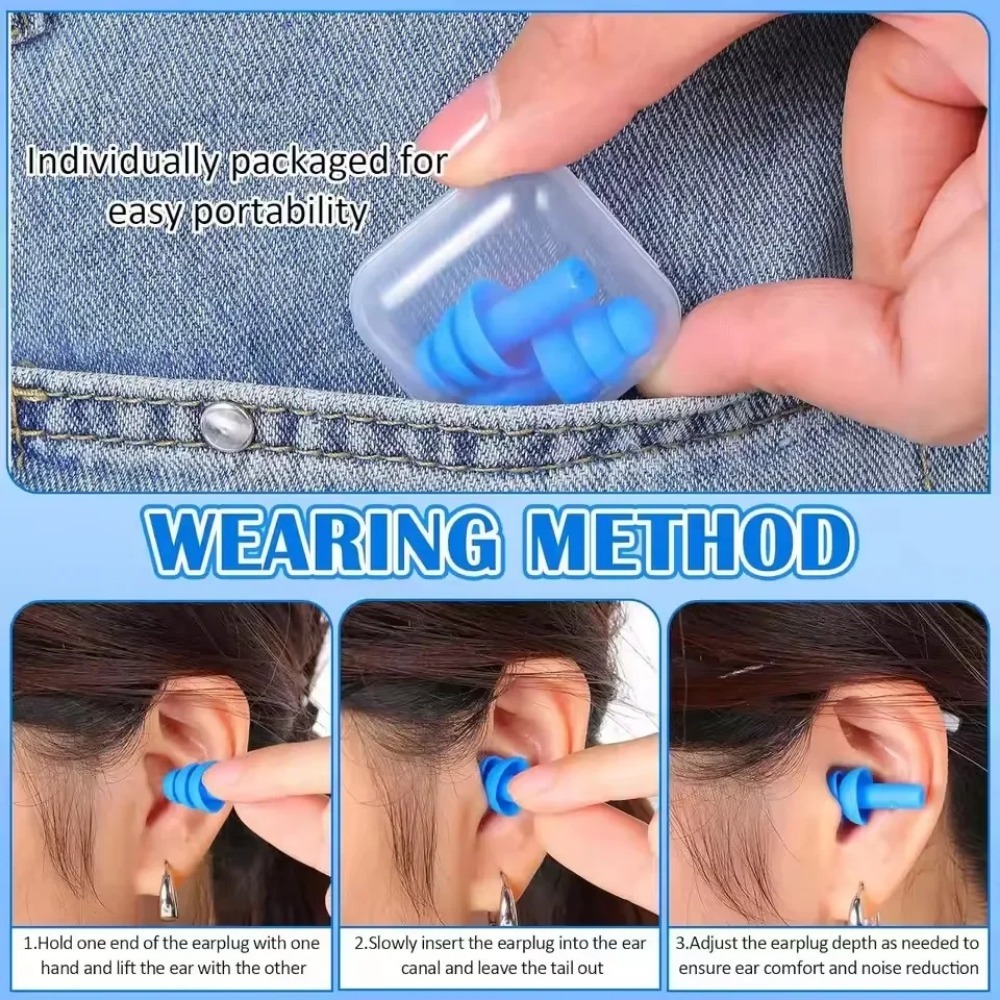 AliExpress Reusable Silicone Sleeping Earplugs with Case, view 6