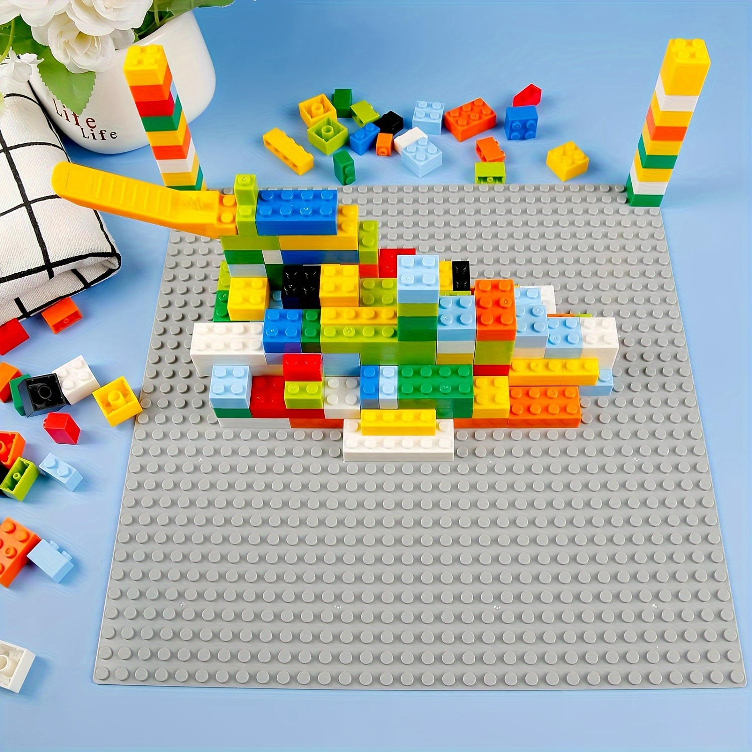 AliExpress 25.5*25.5cm 32x32 Baseplate Classic Building Blocks BASE PLATE BUILDING BLOCKS children bricks toy, view 3