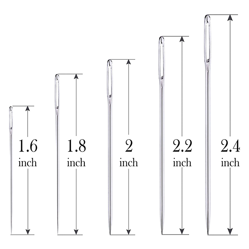 AliExpress 25 Pcs Large Eye Stitching Needles Sewing Needles Handmade Leather Needle Steel Yarn Knitting Needles Sewing Tool Set, view 6