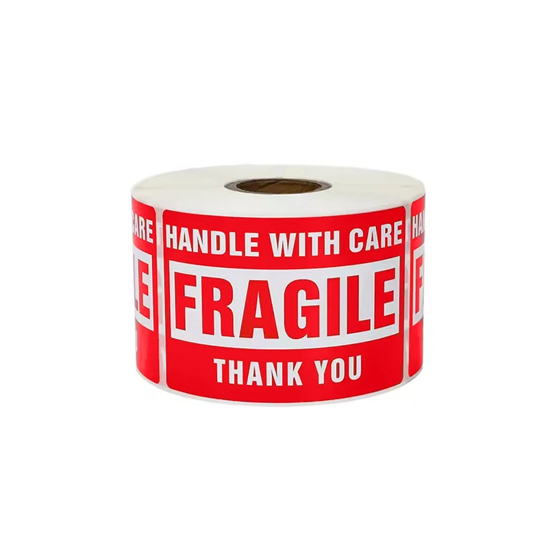 AliExpress 250 Paste/Roll Fragile English Warning Label Sticker, Copper Plate Adhesive Anti-Tamper Fragile Item Warning Stickers, view 4