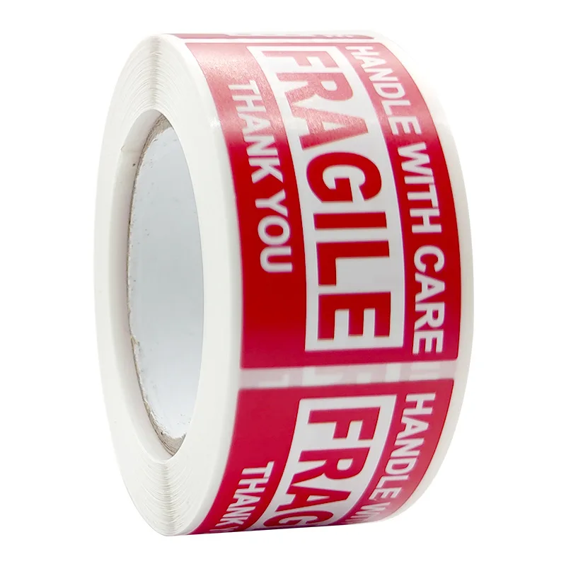 AliExpress 250 Paste/Roll Fragile English Warning Label Sticker, Copper Plate Adhesive Anti-Tamper Fragile Item Warning Stickers, view 5