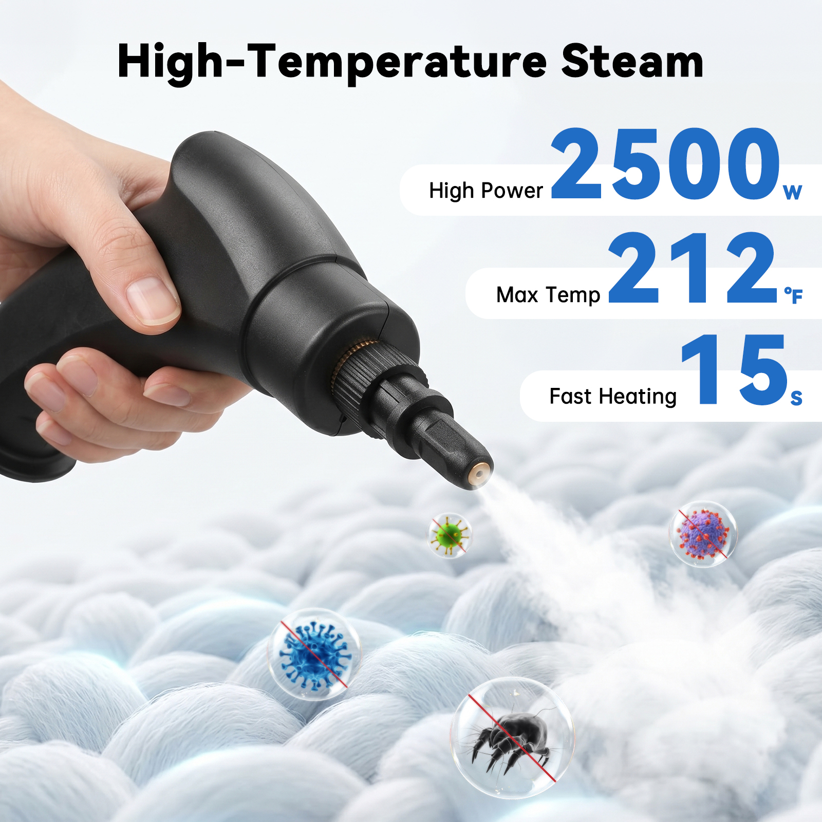 AliExpress 2500W High Temperature Steam Cleaner 110V Portable Handheld Steam Cleaning Machine With Multiple Accessories US Plug, view 5