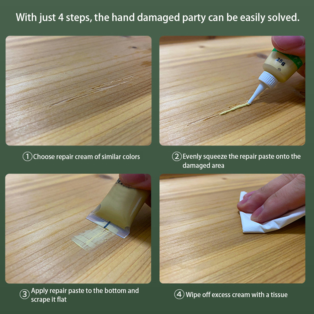 AliExpress 25g Multicolor Wood Repair Paste,Multipurpose Floor Scratch Paint Repair for Table Oak Cabinet,Wooden Furniture Scratch Filler, view 5