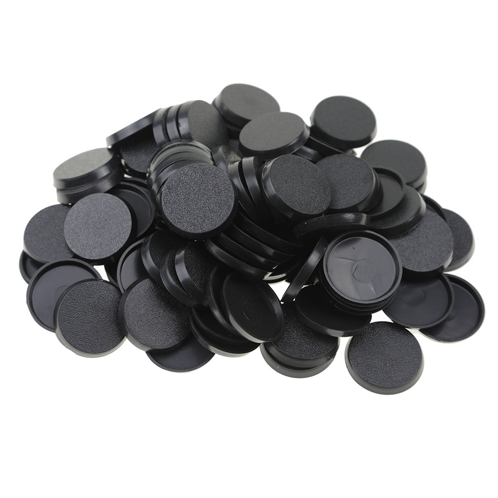 AliExpress 25mm/32mm/40cmm Round Plastic Model Bases for Wargames Table Games Diy Toy Miniature Model People Base 20pcs/40pcs/60pcs, view 6