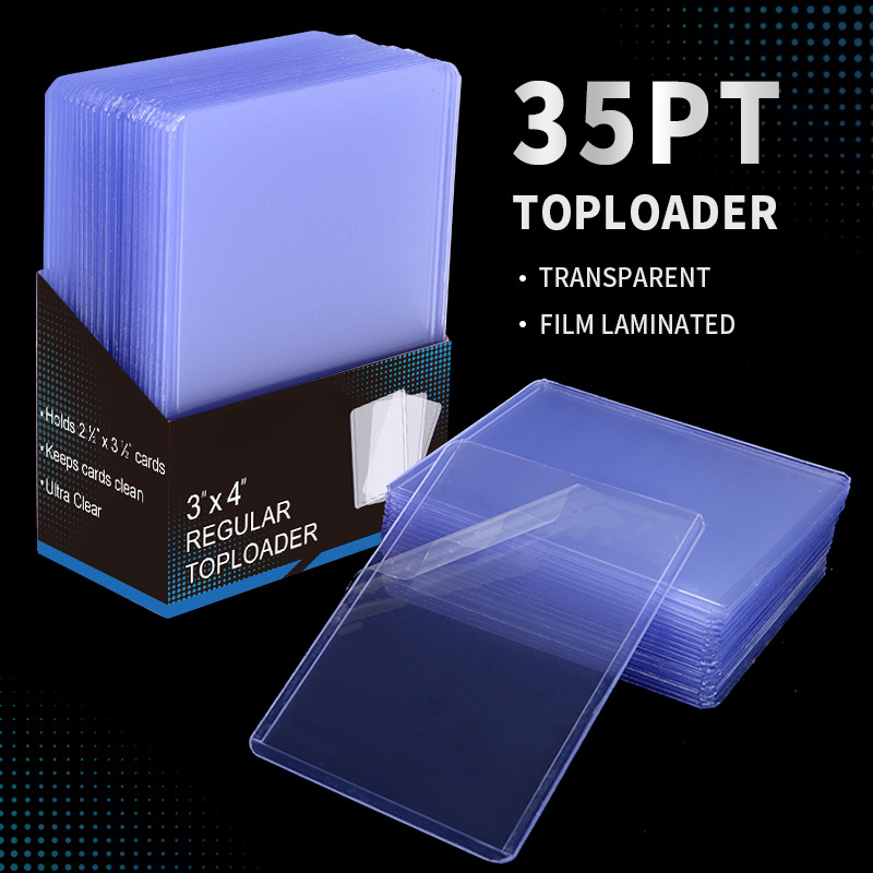 AliExpress 25pcs Top Loaders 200pcs Trading Card Sleeves 35pt 3”X 4“ Rigid Sport Card Protector Hard Sleeves Toploader for MTG Yugioh Card