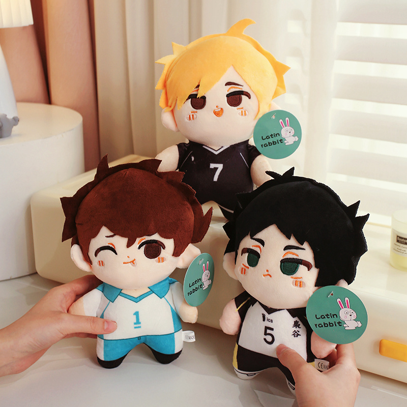 AliExpress 26CM Cute Cartoon Haikyuu Plush Toy Kuroo Tetsurou Oikawa Tooru Kei Tsukishima Tobio Kageyama Volleyball Stuffed Doll Gifts, view 2