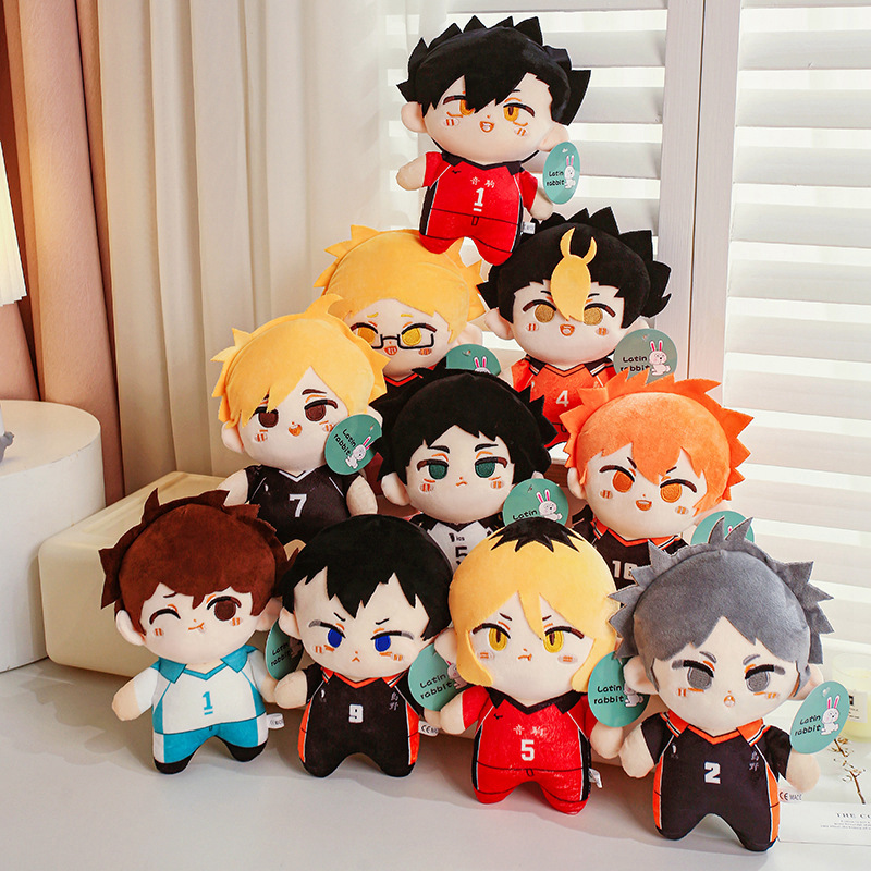 AliExpress 26CM Cute Cartoon Haikyuu Plush Toy Kuroo Tetsurou Oikawa Tooru Kei Tsukishima Tobio Kageyama Volleyball Stuffed Doll Gifts, view 3