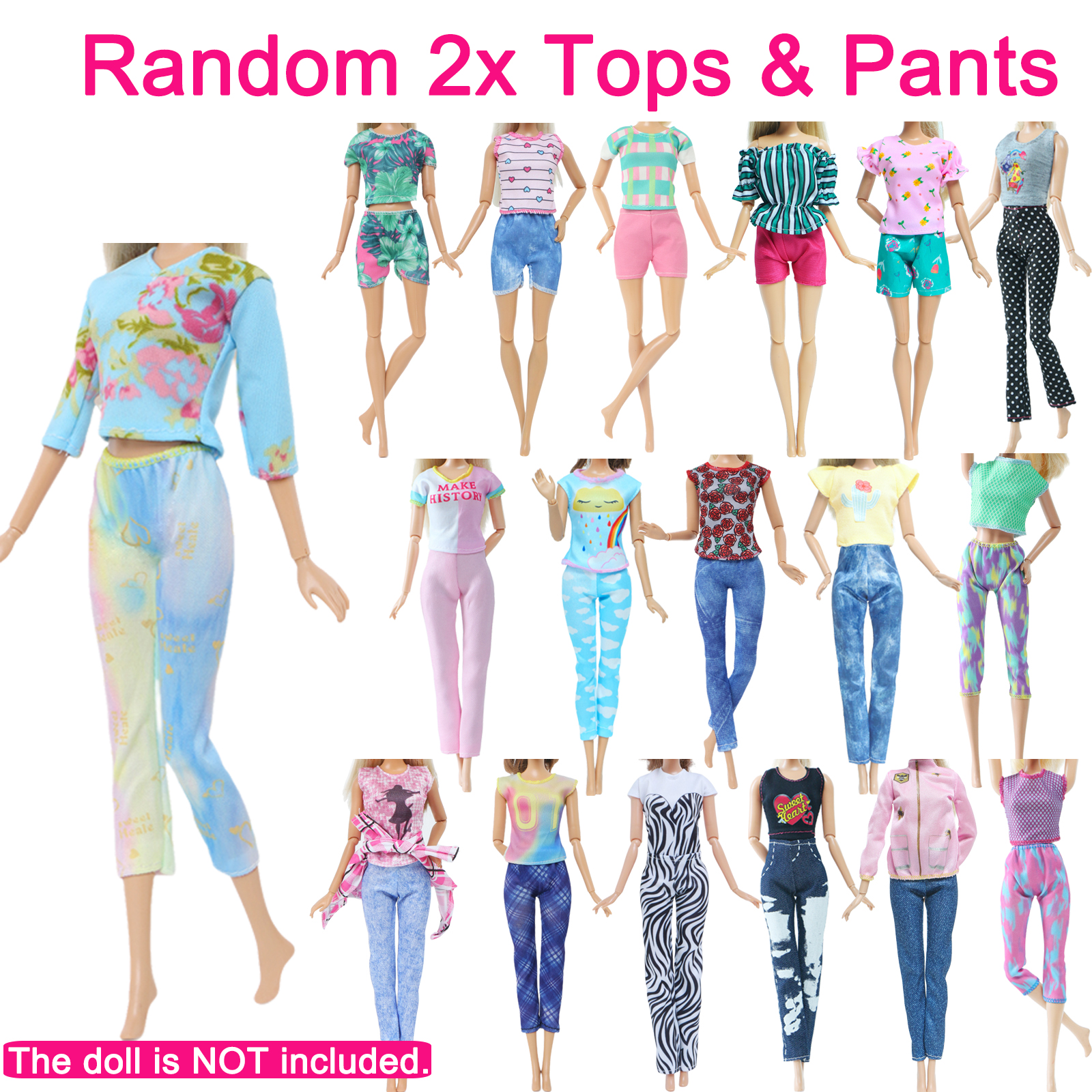 AliExpress 27 Pcs Doll Clothes and Accessories for 11.5 Inch Doll Random 1 Princess Dress 2 Daily Dress 2 Suit 2 Swimsuit 10 Shoe 10 Hanger, view 4
