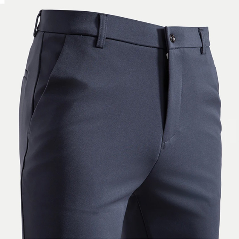 AliExpress 29-42 Men's Summer Thin Fashion Business Casual Suit Pants Long Pants Men's Elastic Straight Sleeve Formal Pants Plus Size 28-40