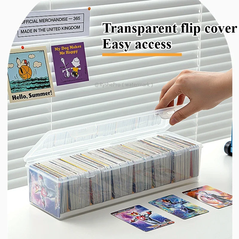 AliExpress 2L Trading Card Storage Box for Toploader Plastic Large Playing Baseball Card Case for Toploaders and Standard Cards 700 Holder, view 3