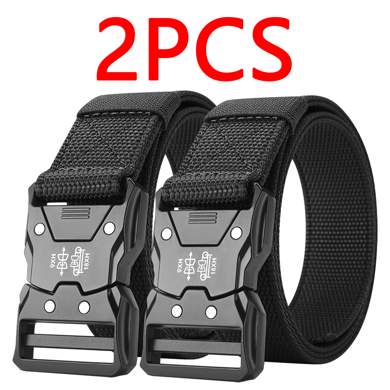AliExpress 2PC Tactical Waist Belt - Durable Automatic Buckle, Perfect for Outdoor Adventures, Unisex Accessories for Men and Women