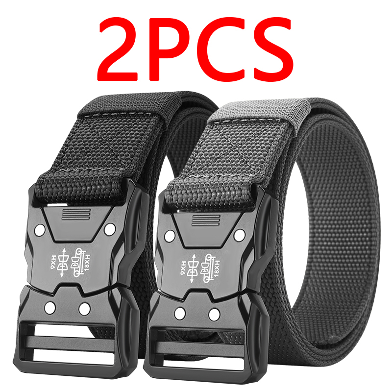 AliExpress 2PC Tactical Waist Belt - Durable Automatic Buckle, Perfect for Outdoor Adventures, Unisex Accessories for Men and Women, view 5