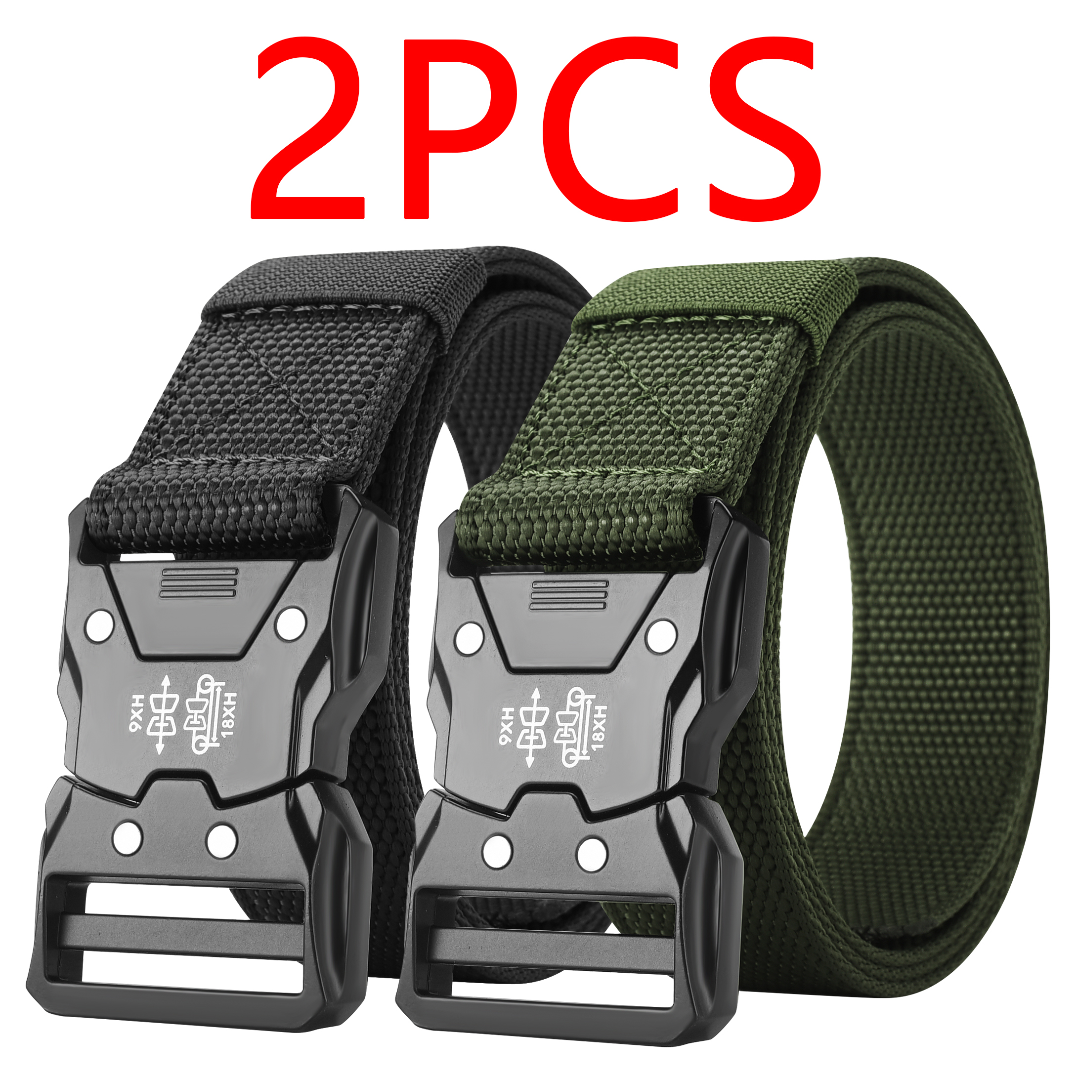 AliExpress 2PC Tactical Waist Belt - Durable Automatic Buckle, Perfect for Outdoor Adventures, Unisex Accessories for Men and Women, view 6