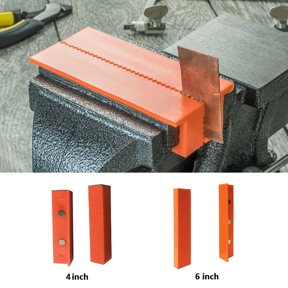 AliExpress 2pcs 4/5/6 Inch Magnetic Soft Pad Jaw Rubber For Metal Vise Bench Machine Tools For Metal Vise Bench Machine Tools, view 6
