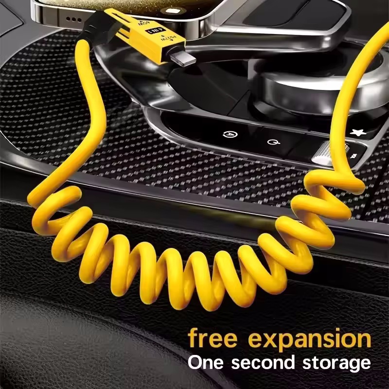 AliExpress Coiled 4-in-1 65W Telescopic Charging Cable (2-Pack), view 4