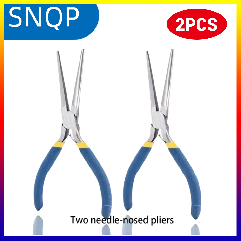 AliExpress 2pcs 6" Mini Needle Nose Pliers with Comfort Grip Handles, 2PCS Long Nose Pliers Set for Handmade Craft