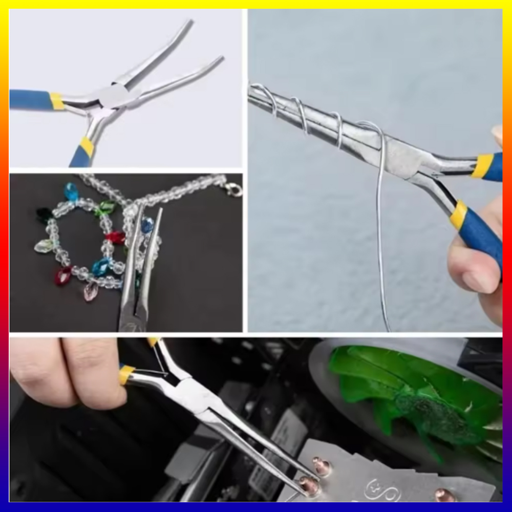 AliExpress 2pcs 6" Mini Needle Nose Pliers with Comfort Grip Handles, 2PCS Long Nose Pliers Set for Handmade Craft, view 5
