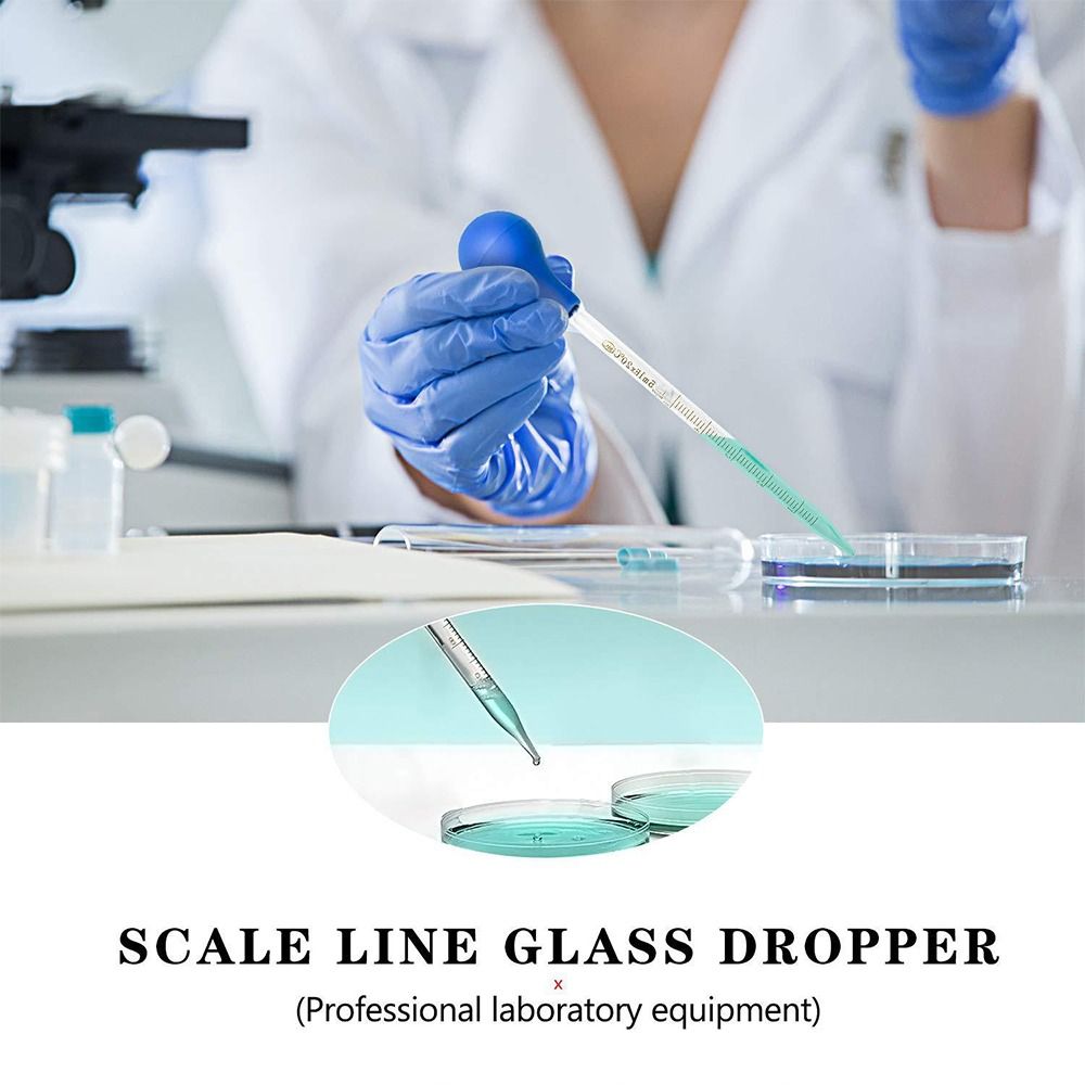 AliExpress 2Pcs Clear Glass Graduated Pipette with 1Pc Cleaning Brush Measuring Dropping Pipet 10ml Dropping Pipettors, view 2