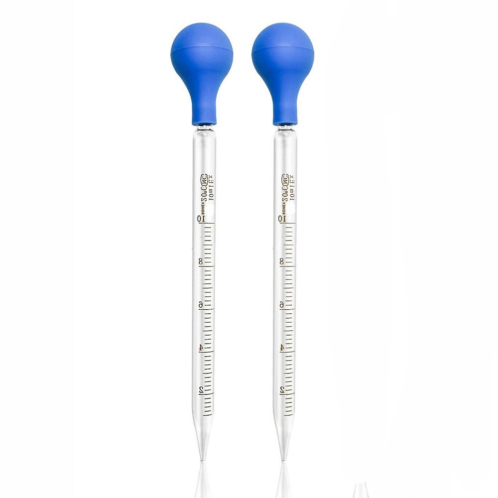 AliExpress 2Pcs Clear Glass Graduated Pipette with 1Pc Cleaning Brush Measuring Dropping Pipet 10ml Dropping Pipettors, view 3