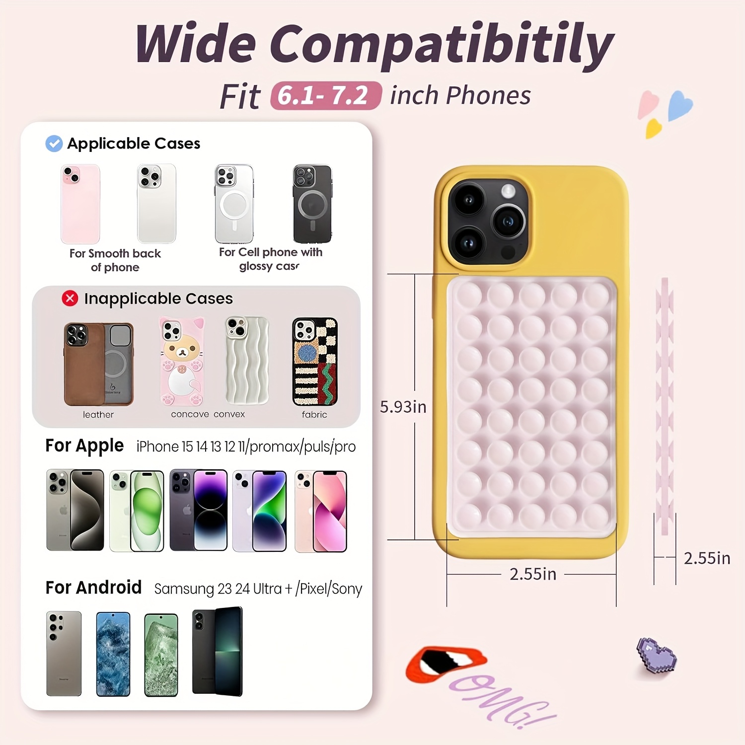 AliExpress Double-Sided Suction Cup Phone Stand (2-Pack), view 3
