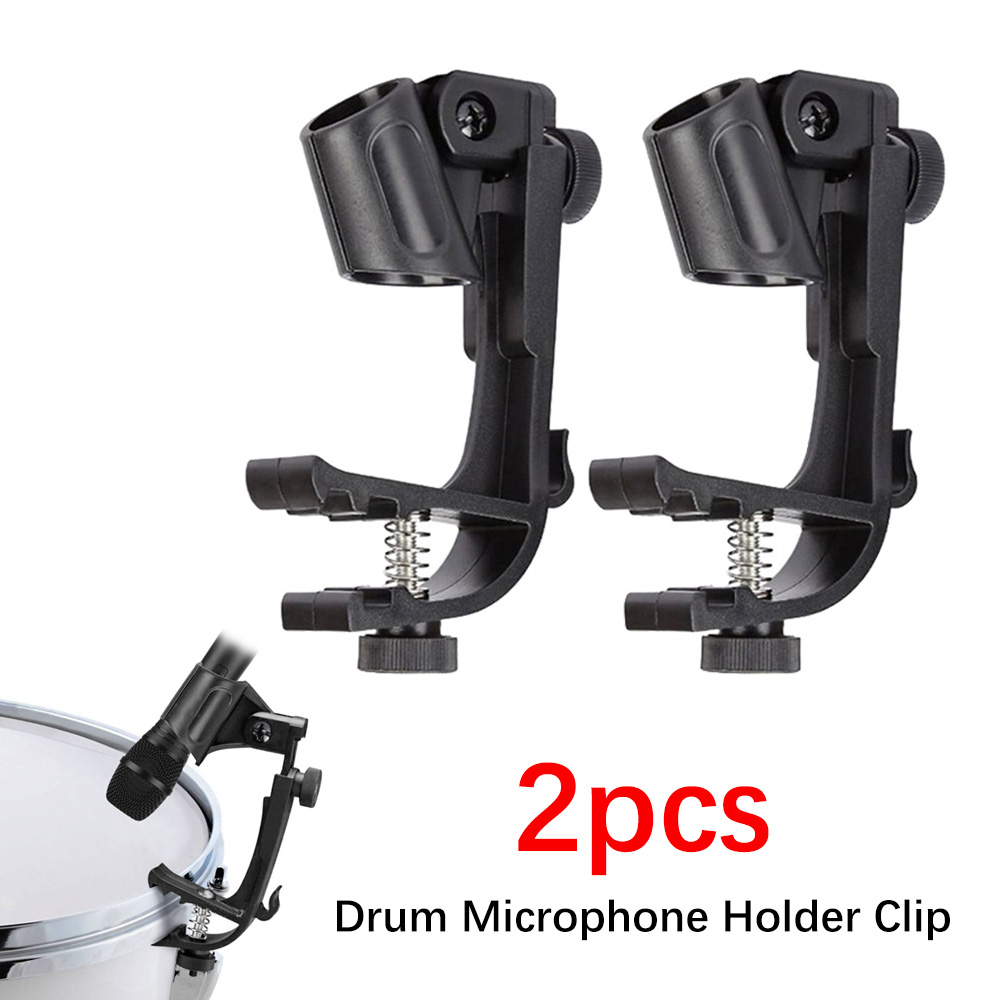 AliExpress 2pcs Drum Microphone Clip Holder Adjustable Shockproof Mic Clips Drum Rim Mount Clamp