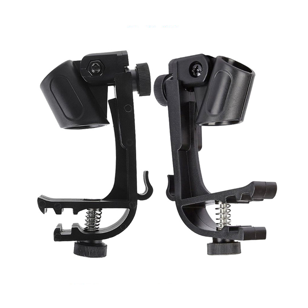AliExpress 2pcs Drum Microphone Clip Holder Adjustable Shockproof Mic Clips Drum Rim Mount Clamp, view 2