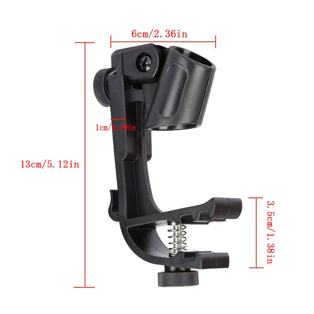 AliExpress 2pcs Drum Microphone Clip Holder Adjustable Shockproof Mic Clips Drum Rim Mount Clamp, view 4