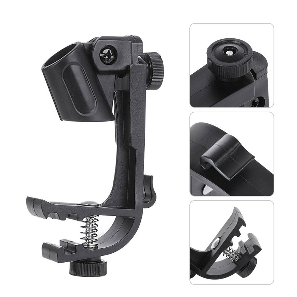 AliExpress 2pcs Drum Microphone Clip Holder Adjustable Shockproof Mic Clips Drum Rim Mount Clamp, view 6