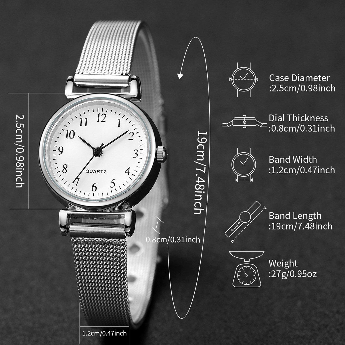 AliExpress 2-Piece Women's Watch and Cuff Bracelet Set, view 6