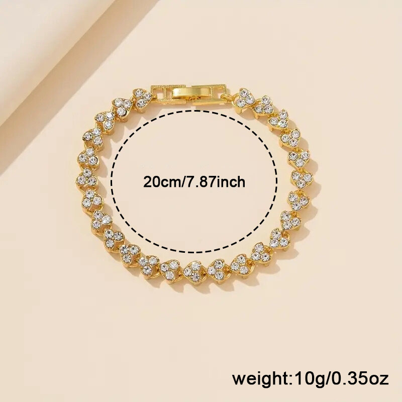 AliExpress Women's Rectangular Quartz Watch Set with Love Bracelet, view 6