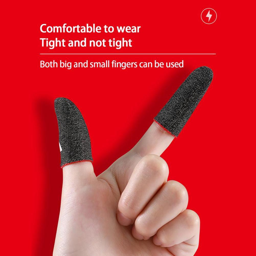AliExpress 2pcs Fingertip Sleeve Esports Gloves For PUBG Gamer Sweatproof Anti-slip Touch Screen Hand Grip Finger Cot Gaming Finger Cover, view 4