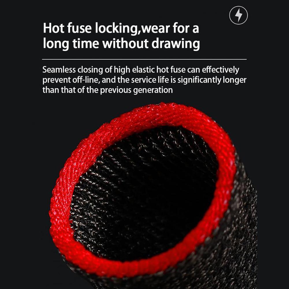 AliExpress 2pcs Fingertip Sleeve Esports Gloves For PUBG Gamer Sweatproof Anti-slip Touch Screen Hand Grip Finger Cot Gaming Finger Cover, view 5